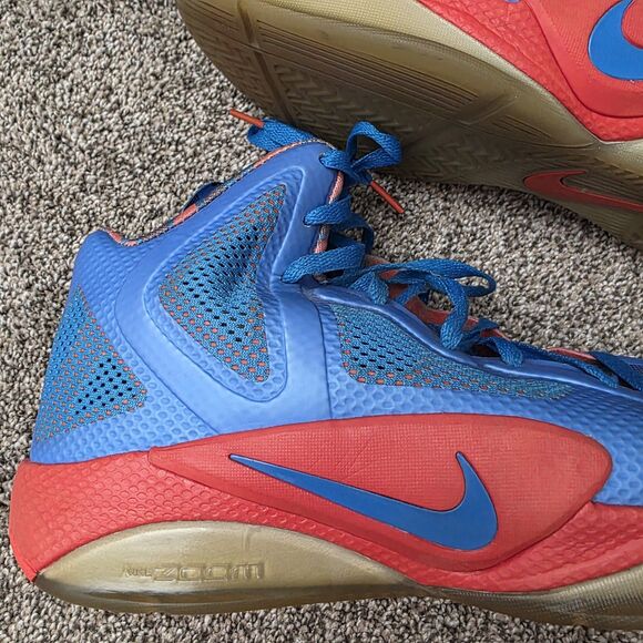 Nike Zoom Hyperfuse 2011 PE Russell Westbrook Size 10.5 Blue Orange Mesh GUC - Picture 9 of 16